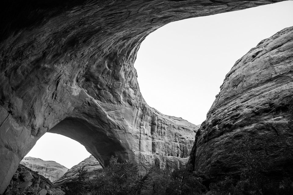 Arches, Coyote Gulch, Utah. Massive arches abound in Coyote Gulch in Grand Staircase-Escalante National Monument.