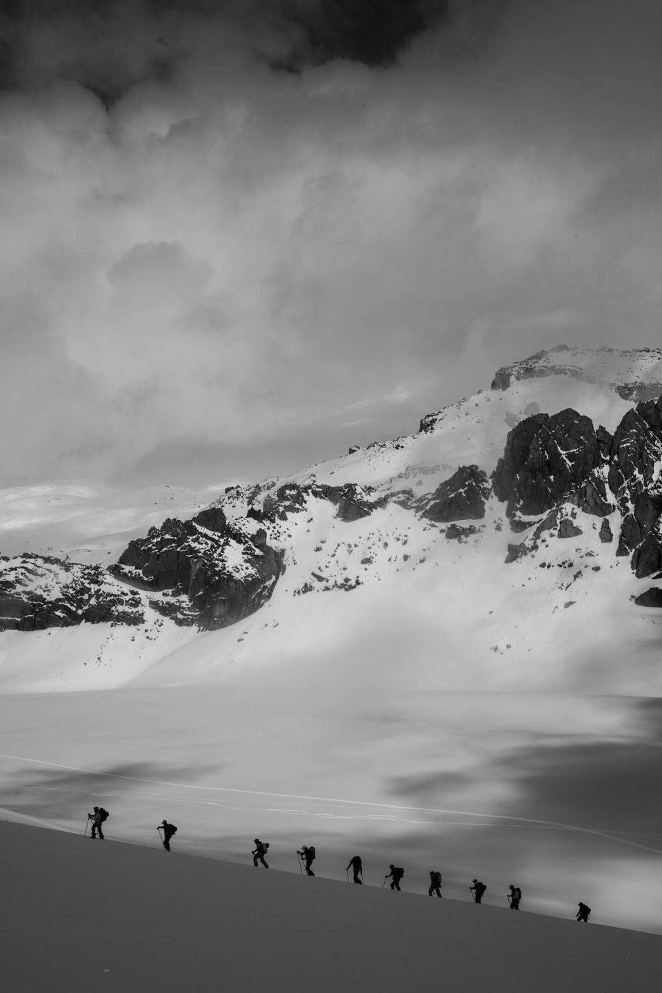 Glacial Skiing at Mistaya Lodge, BC, Canada, photograph by Craig Wolfrom