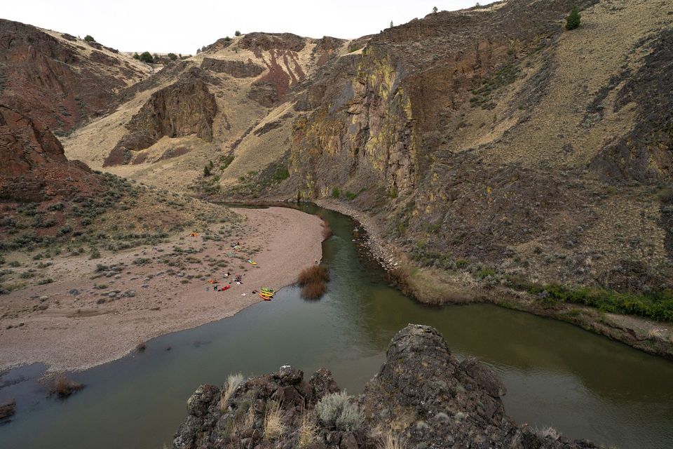 Kayaking the Upper East Fork of the Owyhee River, photograph by Craig Wolfrom