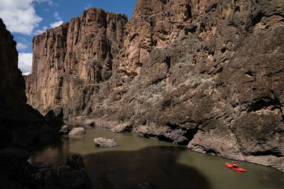 Kayaking the Upper East Fork of the Owyhee River, photograph by Craig Wolfrom