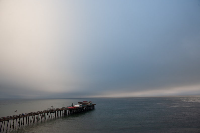 Storm over Capitola, California. A storm rolls in over the ocean near Santa Cruz.
